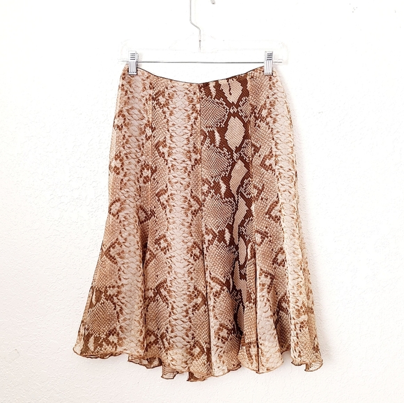 snakeskin slip skirt